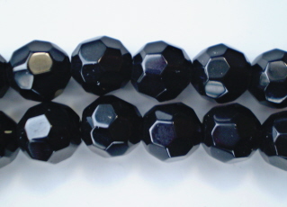 Crystal Jet Black Faceted 8mm